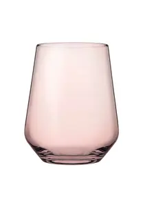 Queensway Home & Dining Combo Pack of 470ml 12 Pcs Pink Coloured Highball Tall & Tumbler Short Cocktails Juice Glasses