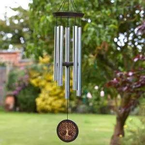 Tree of Life Wind Chime - UV & Weather Resistant Outdoor Garden Decorative Hanging Ornament - Measures H92 x 17cm Diameter