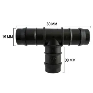 3/4"(20mm) tee connector for use with corrugated flexible garden pond/fishpond pipe,with 3 m