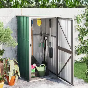 Berkfield Garden Tool Shed Green 88x89x161 cm Galvanised Steel