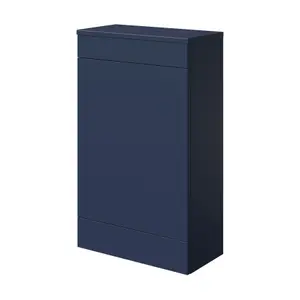 GoodHome Imandra Matt Blue Freestanding Toilet cabinet (H)840mm (W)500mm