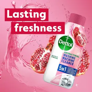 Dettol Pomegranate Washing Machine Cleaner, Antibacterial Liquid For Washing Machine (Pack Of 6 x 250ml)