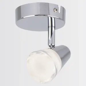 Rhea Adjustable Single Chrome Spotlight