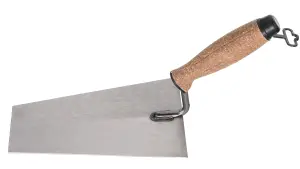 Toolty Bucket Trowel with Cork Handle 200mm Grinded Carbon Steel for Brickwork and Plastering Rendering Masonry DIY