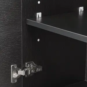 Bathroom Wall Cabinet Black MATARO