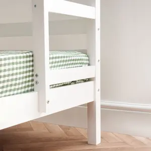 Wooden Bunk Bed Single Splitable Twin Sleeper Bunk Bed With 2 Mattresses