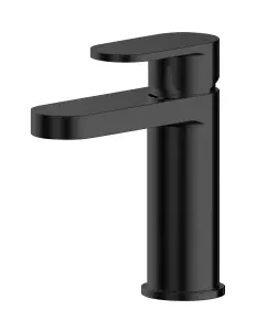 Current Round Mono Basin Mixer Tap with Push Button Waste - Matt Black - Balterley