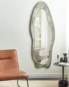 Wall Mirror REIGNY Velvet Olive Green