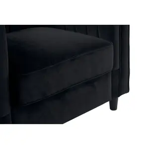 Interiors by Premier Farah Black Velvet Chair