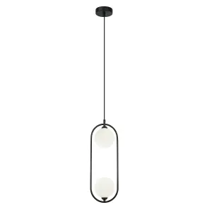 Luminosa Lupus Modern 2 Light Globe Pendant Ceiling Light, G9