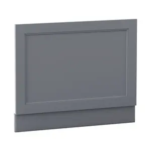 Rinse Bathrooms Traditional 800mm Matte Grey Bath MDF End Panel