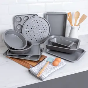 Baker & Salt 10 Piece Premium 2 Coat Non-Stick, Easy Release Medium Family Bakeware Set