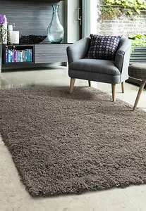 Melrose Venus Shaggy Dark Natural High Pile X-Large Area Rug 200/290cm