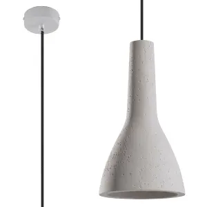 Empoli Concrete Grey 1 Light Classic Pendant Ceiling Light