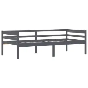 Berkfield Bed Frame Dark Grey Solid Pinewood 90x200 cm