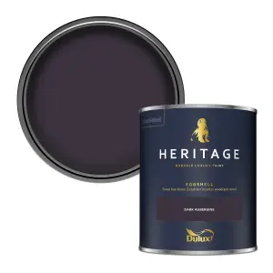 Dulux Trade Heritage Dark Aubergine Eggshell Wall paint, 750ml