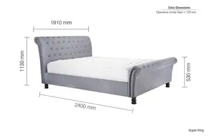 Birlea Opulence Super King Bed Grey