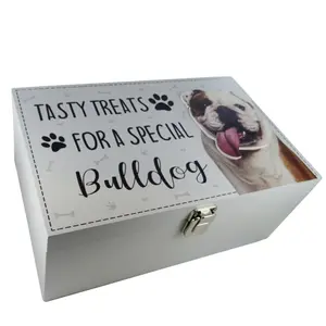 Bulldog Dog Treat Box Dennison Decorative Box