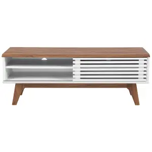 Beliani Retro TV Stand White TOLEDO