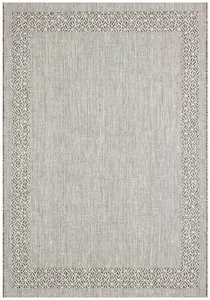 Beige Bordered Modern Easy To Clean Rug For Dining Room-160cm x 230cm