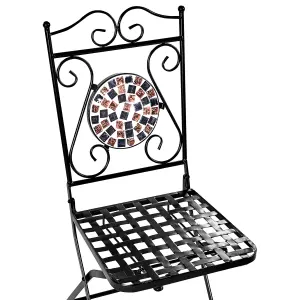 Set of 2 Garden Chairs CARPINO Metal Black