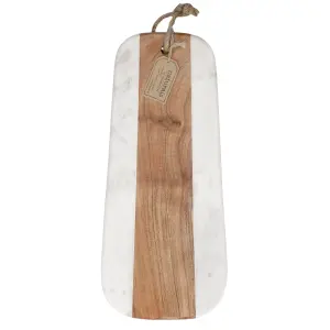 Artesà Marble and Acacia Wood Serving Board