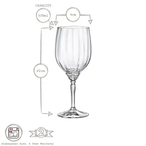 Bormioli Rocco - Florian Red Wine Glasses - 535ml - Clear - Pack of 6