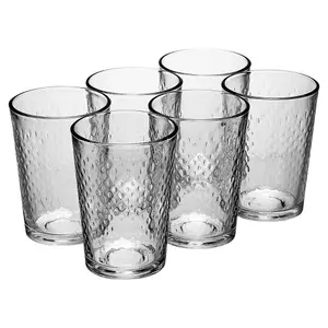 Queensway Home & Dining 200ml 6 Pcs Milano Drinking Glasses Sets Glassware Patterned Water Cup Juice Cocktail Tumbler