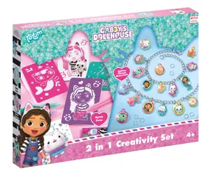 Gabby's Dollhouse 2 in 1 Creativity Set - Spray Pens & Charm Bracelets Kit