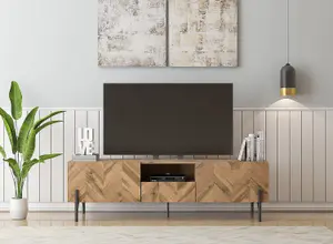 LV37 Walton Oak TV Cabinet Engineered Wood