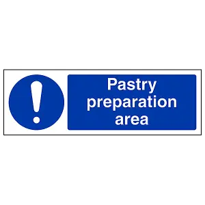 Pastry Preparation Area Catering Sign - Adhesive Vinyl 300x100mm (x3)