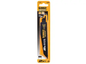 DEWALT - 2X Life Wood & Nail Reciprocating Blade 305mm x 6 TPI Pack of 5