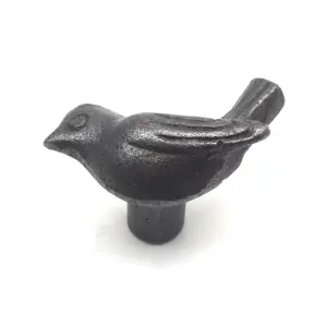 Oakcrafts - Small Antique Cast Iron Wren Cabinet Knob - Approx 50mm - Pack of 2