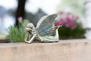 Laying Bronze Effect Fairy Ornament