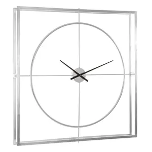 Interiors By Premier Minimalist Design Silver Finish Wall Clock, Readable Clock On The Wall, Versatile And Functional Home Clock