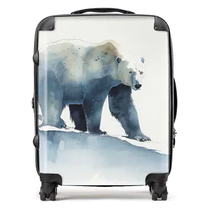 Polar Bear Watercolour Suitcase - Large