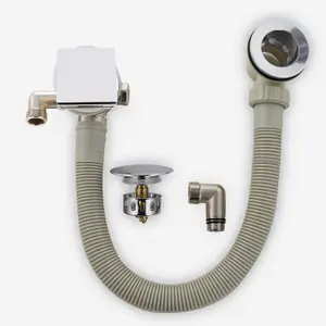 Nes Home Bath Filler with Sprung Waste & Overflow - Square