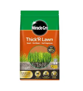 Miracle-Gro Thick R Lawn Grass Seed Fertiliser Soil Improver Nitrogen Feed 4kg