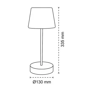 Luminosa Merida LED Table Lamp 3W 300Lm 3000K IP44 Wood