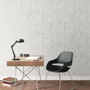 Galerie Natural FX 2 Silver Metallic Crackle Bark Effect Wallpaper Roll