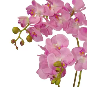 60cm Artificial Luxury Orchid -Triple Stem - Pink Realistic Plant