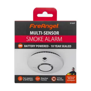 FireAngel ST-622 10 Year Thermally Enhanced Optical Smoke Alarm (Thermoptek)