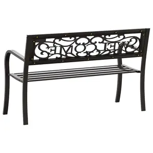 Berkfield Garden Bench 125 cm Steel Black