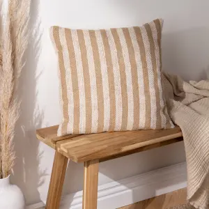 Yard Strata Stripe Woven  Feather Filled Cushion