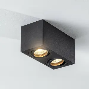 SASHA - CGC Black Twin Rectangular Ceiling Spotlight