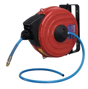 Sealey Retractable Air Hose Reel 12m 8mm ID TPU Hose 1/4" BSP 280psi SA90