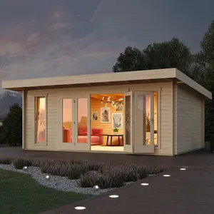 Lasita Sussex 2 Modern Summer House - 5.7m x 3.6m - Bi-Fold Door Double Glazed