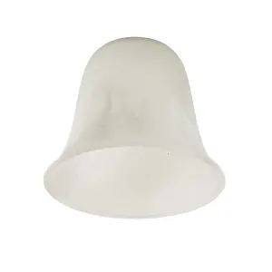 ValueLights 3 Pack Marble Effect Bell Shaped White Frosted Glass Replacement Shades