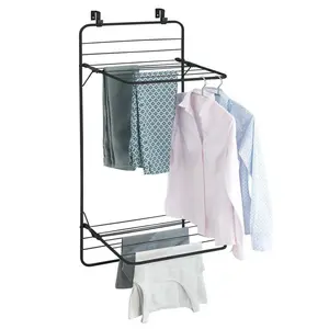 Metal Foldable Wall-Mounted Drying Rack Grey