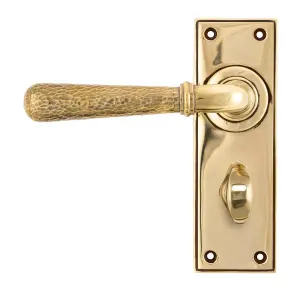 From The Anvil Aged Brass Hammered Newbury Lever Bathroom Set